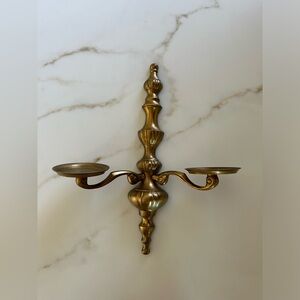 Vintagew Brass Wall Sconce Double Candle Wall Sconce